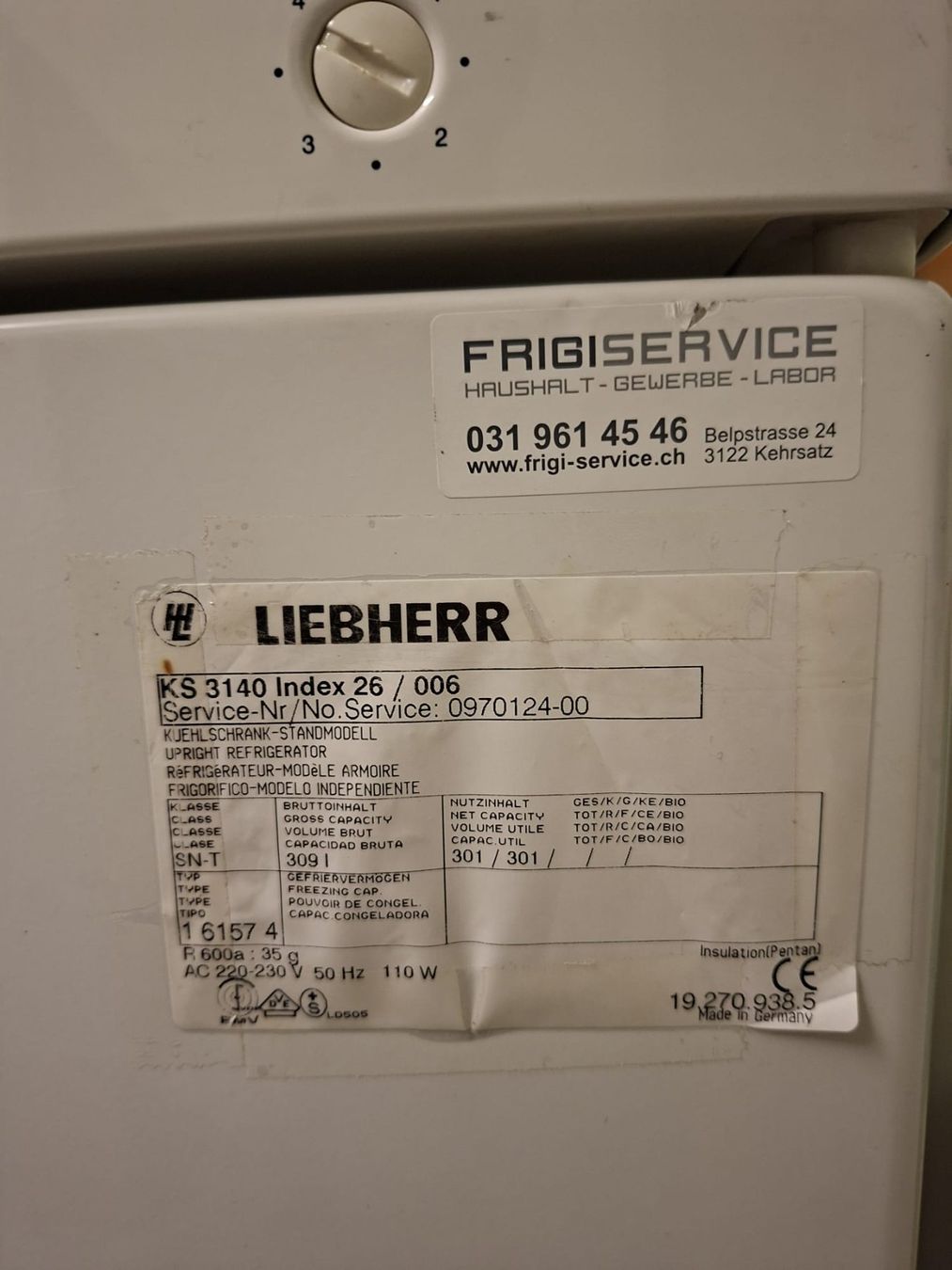 Liebherr Frigoriferi: Kühlschrank Liebherr 145 x 60 – Usato da Steffisburg venduto da quick8 1
