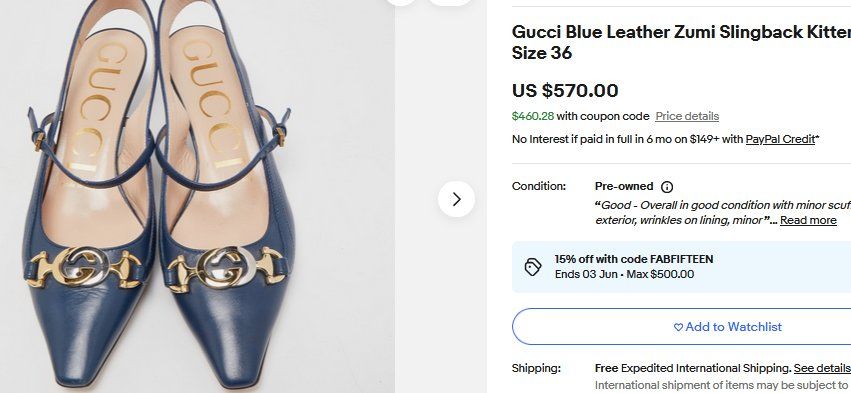 Gucci Scarpe da donna: Pumps Gucci Zumi Kitten  .39 – Usato da Collonges venduto da arashee 9