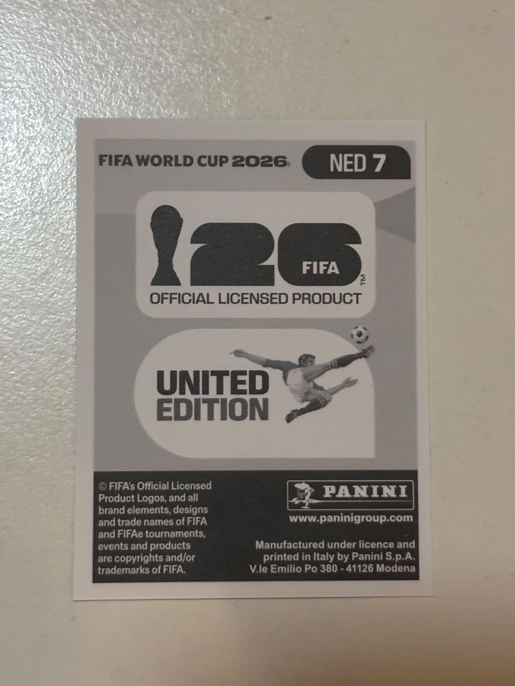 Panini Carte collezionabili: Panini NED7 FIFA World Cup 2026 Sticker – Nuovo (secondo la descrizione) da Weiningen ZH venduto da GriederRemarket 1