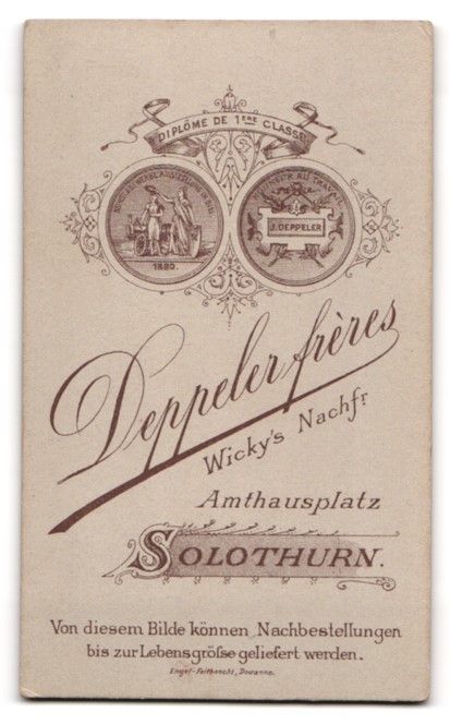 Fotografie &  Plakate: Fotografie Deppeler frères, Solothurn,  – Gebraucht aus Berlin von bartko-reher 1