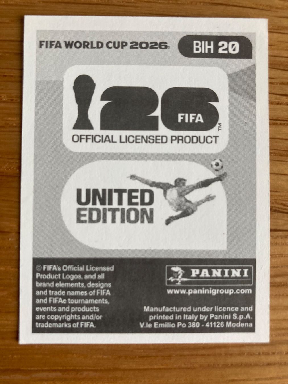 Panini Carte collezionabili: WM Sticker BIH 20 – Nuovo (secondo la descrizione) da Winterthur venduto da Whitefish 1