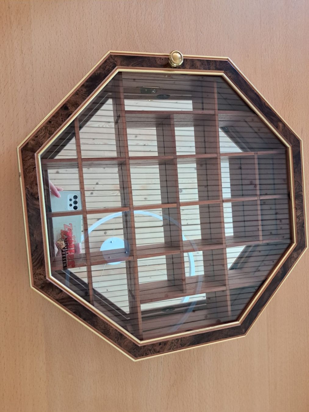 Vetrine: Vitrine murale octogonale bois et verre – Usato da Corban venduto da dameloute