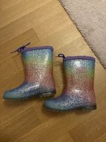 LED Gummistiefel Gr. 26 Regenstiefel Glitzer bunt 