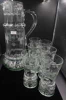 Antiker Wasser / Weinkrug mit 6 Gläser