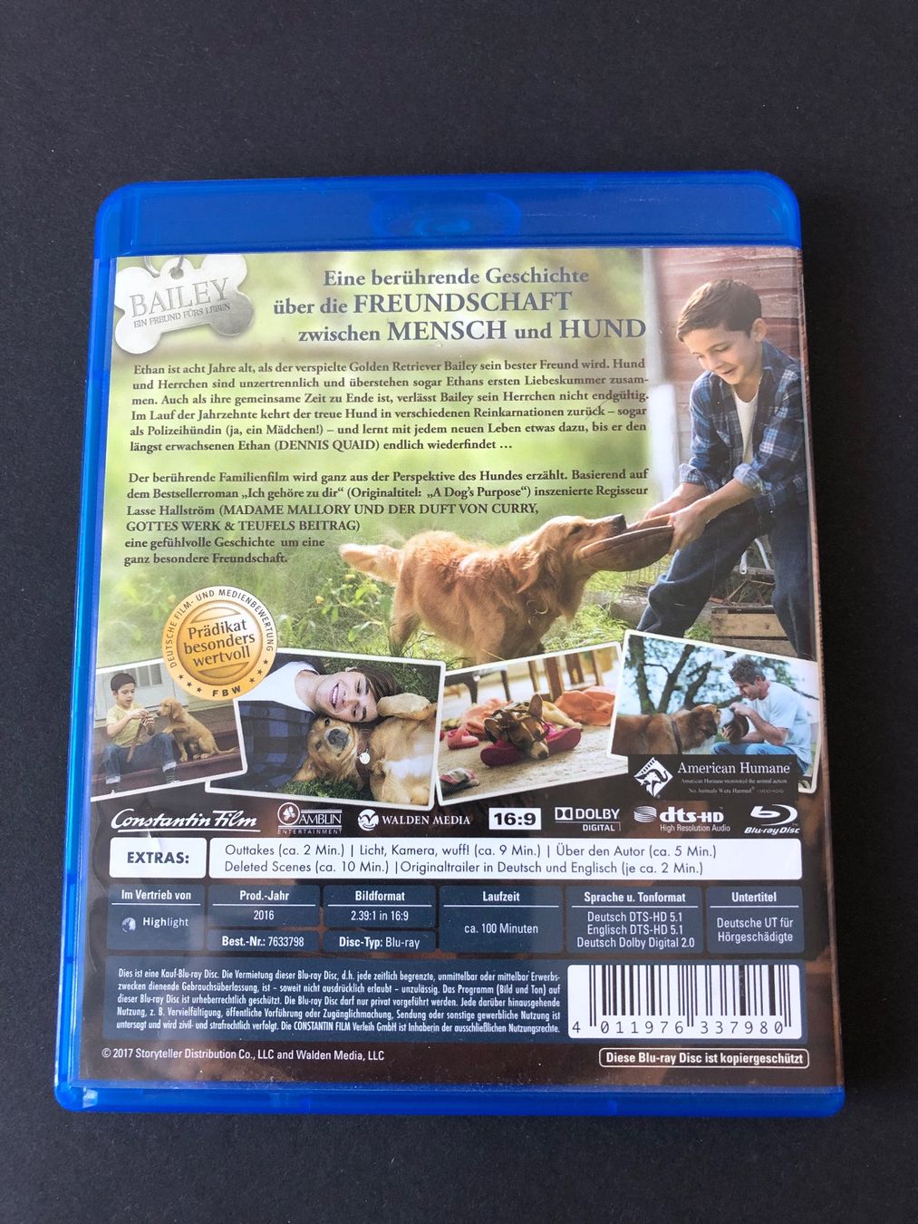 Tutti i DVDs: Bailey - Ein Freund fürs Leben (2017) - Bluray – Usato da Bern venduto da McFlurry_08 1