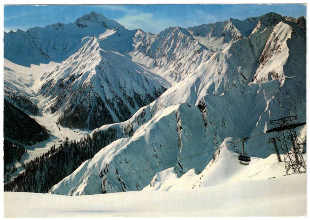 Cartoline postali: Samnaun - Luftseilbahn Ravalsch--Alp Trida – Usato da Binningen venduto da Mountainrider