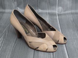 💞 Fabio Conti Roma Peeptoe-Pumps - 37 - Vintage