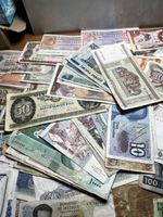 Grosse Sammlung alter Banknoten diverse Länder gemischt