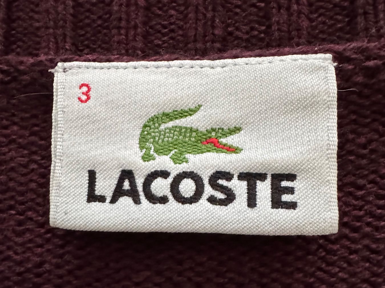 Lacoste Maglioni & Felpe: Pullover Lacoste Grösse 3 dunkelrot – Usato da Oberrohrdorf venduto da chilibiggi 1