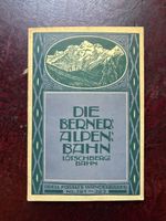 Livre ancien Orell Fussli Lotschbergbahn carte 1913