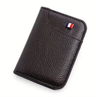 Schmales Leder Portemonnaie Geldbeutel Braun Neu