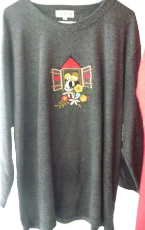pullover grau schwarz