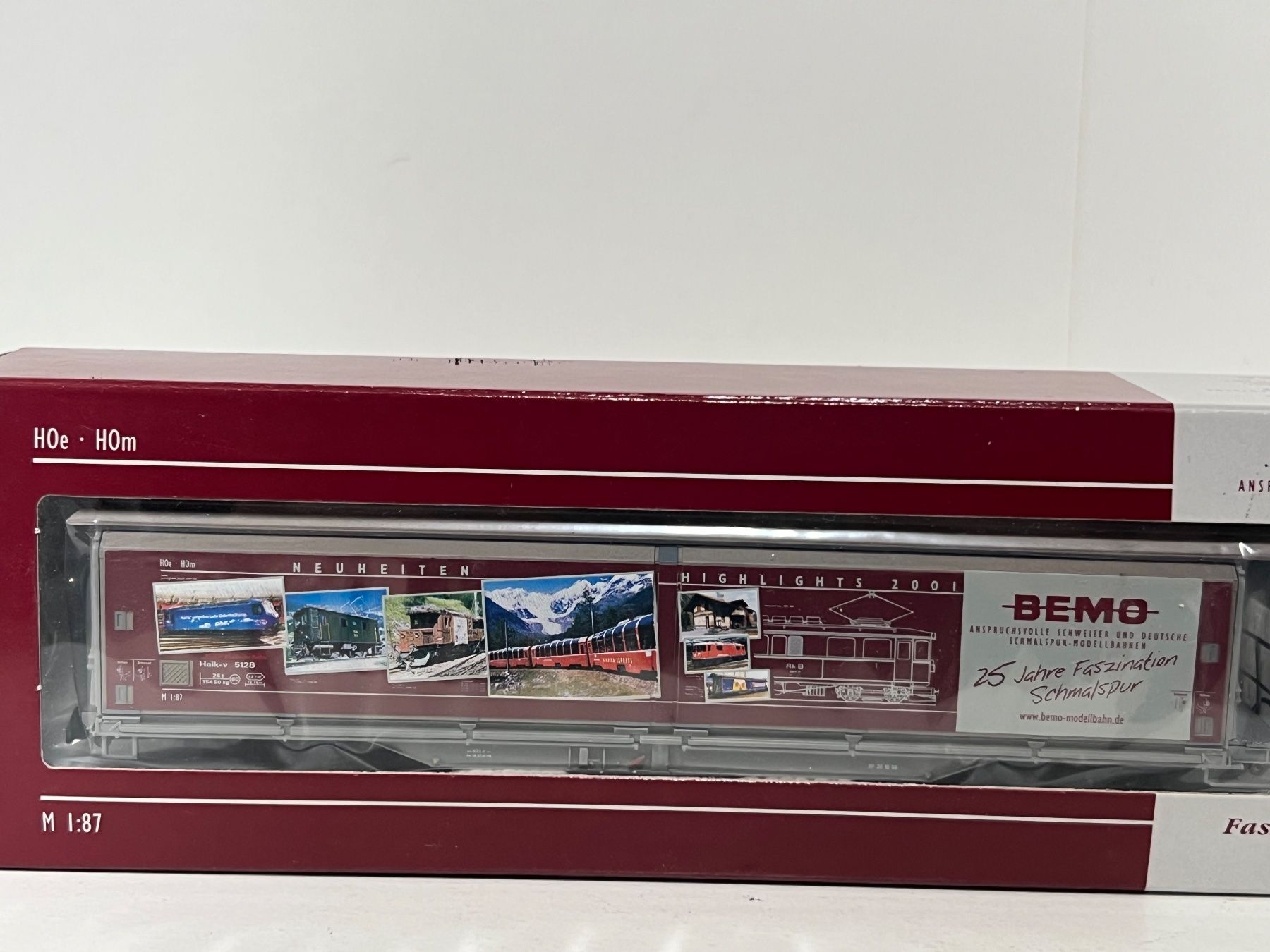Bemo Modellini di ferrovie: Bemo 2288 128 RhB Haik-v 5128 Schiebewandwagen "BEMO" – Nuovo e nell'imballaggio originale da Neuenhof venduto da ludovicco 1