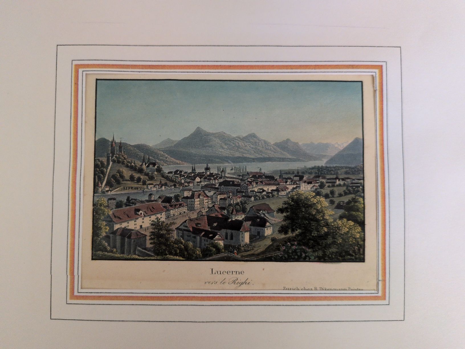 Stiche: Historische Ansicht von Luzern mit Rigi – Gebraucht aus Emmen von Luzs