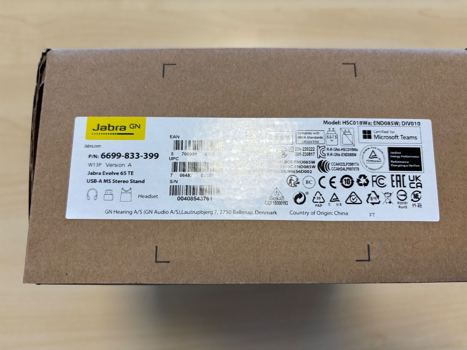 Jabra Cuffie: Neu Jabra Evolve 65 Headset – Nuovo e nell'imballaggio originale da Sirnach venduto da Archimede8 5