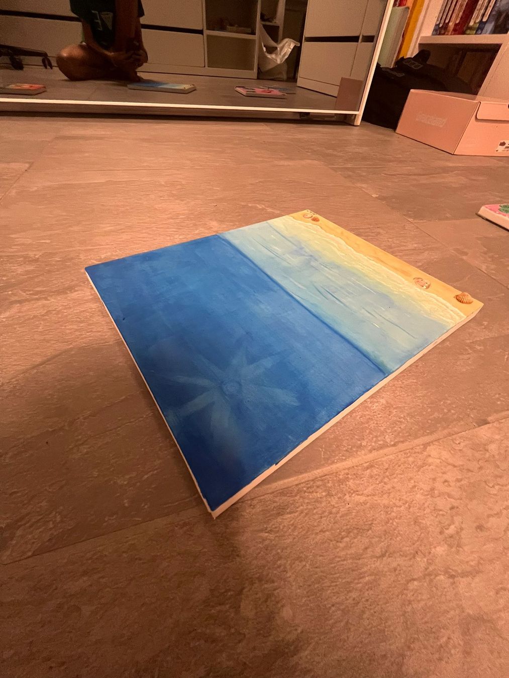 Dipinti: Quadro dipinto a mano, spiaggia e conchiglie realistiche! – Nuovo e nell'imballaggio originale da Castione venduto da srb_2yyf 2