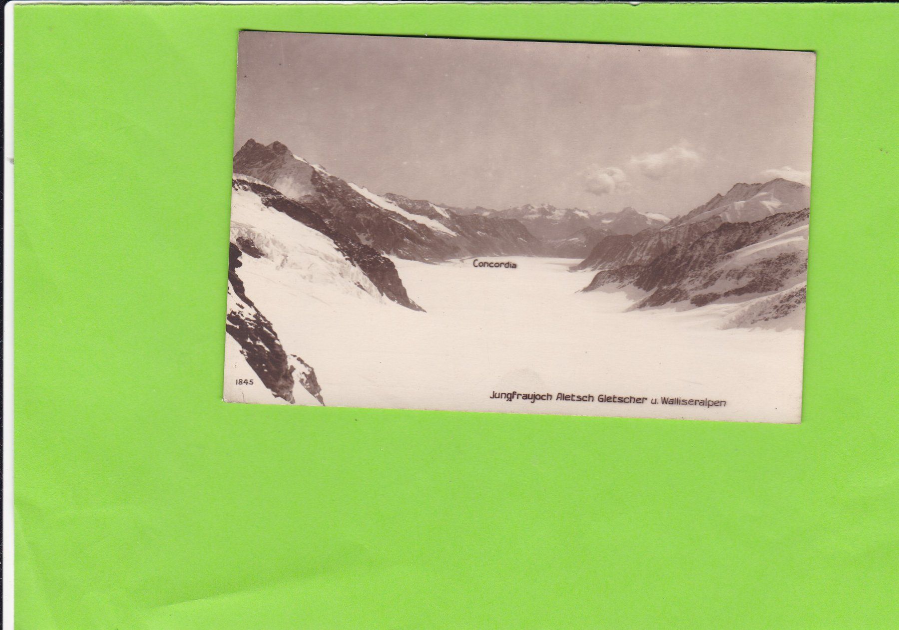 Cartoline postali: Jungfraujoch, Aletschgletscher, Walliser Alpen – Usato da St. Peterzell venduto da neckertal