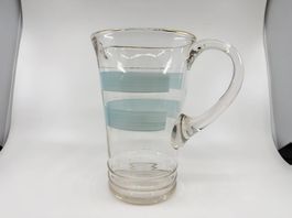 Glaskrug mit Henkel und Goldrand, 1950er Jahre