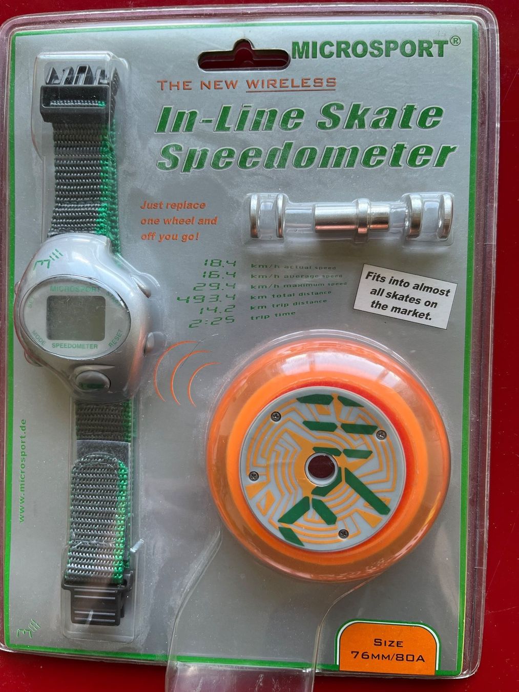 Pattini in linea & Pattini a rotelle: In-Line Skate Speedometer, "MICROSPORT", size 76mm/80A – Nuovo e nell'imballaggio originale da Adliswil venduto da vette56