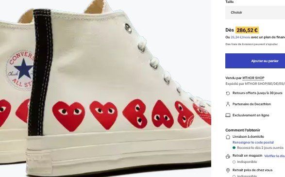 Comme Des Garcons Scarpe da donna: Comme Des Garçons Play All Star Sneakers .36 – Usato da Collonges venduto da arashee 2