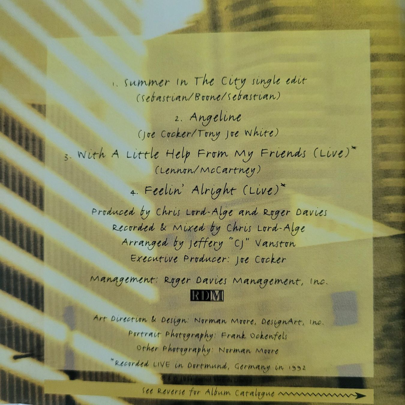 CDs: Joe Cocker- Summer in the city – Gebraucht aus SCHÜBELBACH von CoKaHa 1