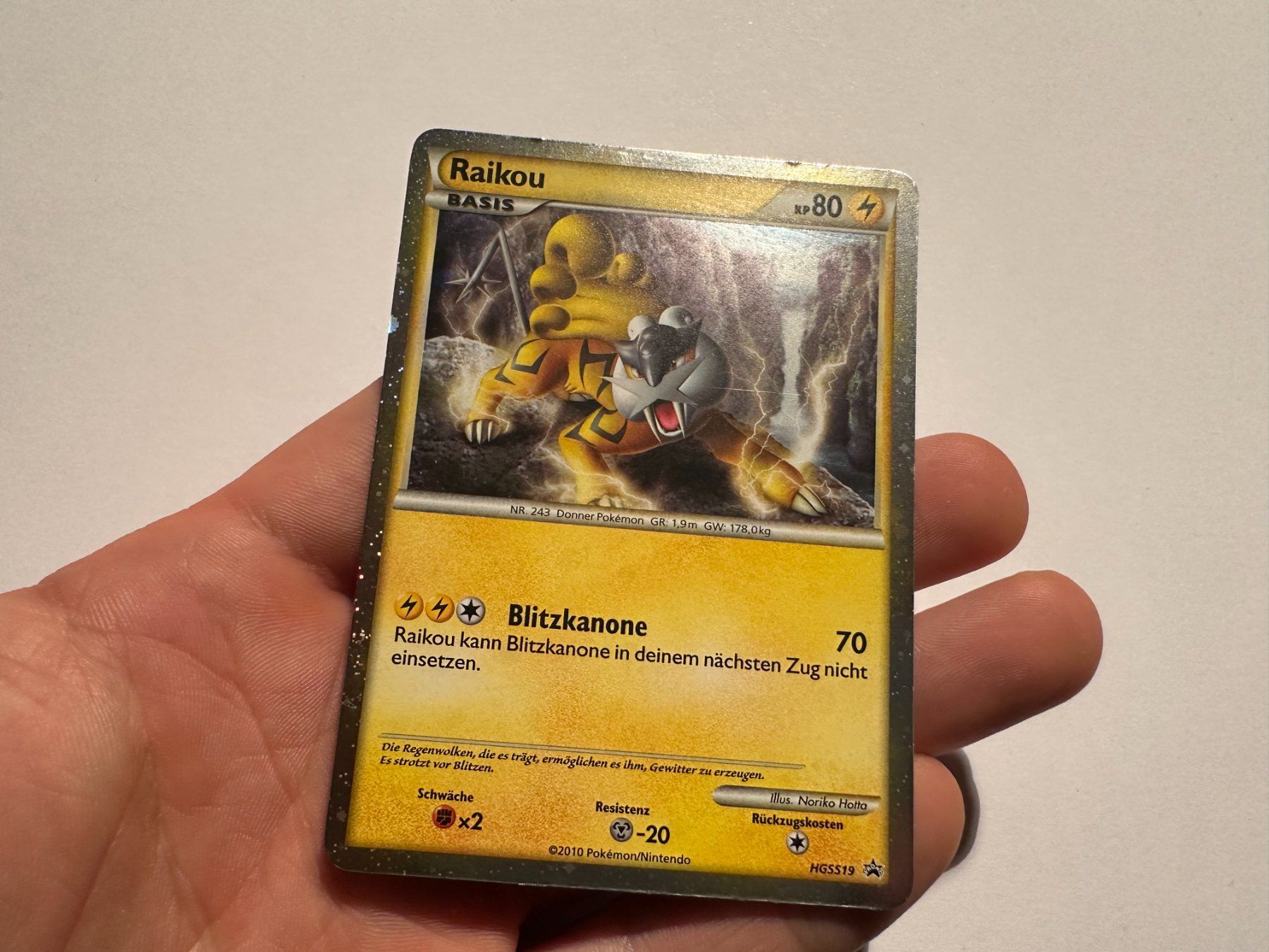 Pokémon Carte collezionabili: Raikou holo HGSS Promo DE – Usato da Hagendorn venduto da Pokecollectorch 9
