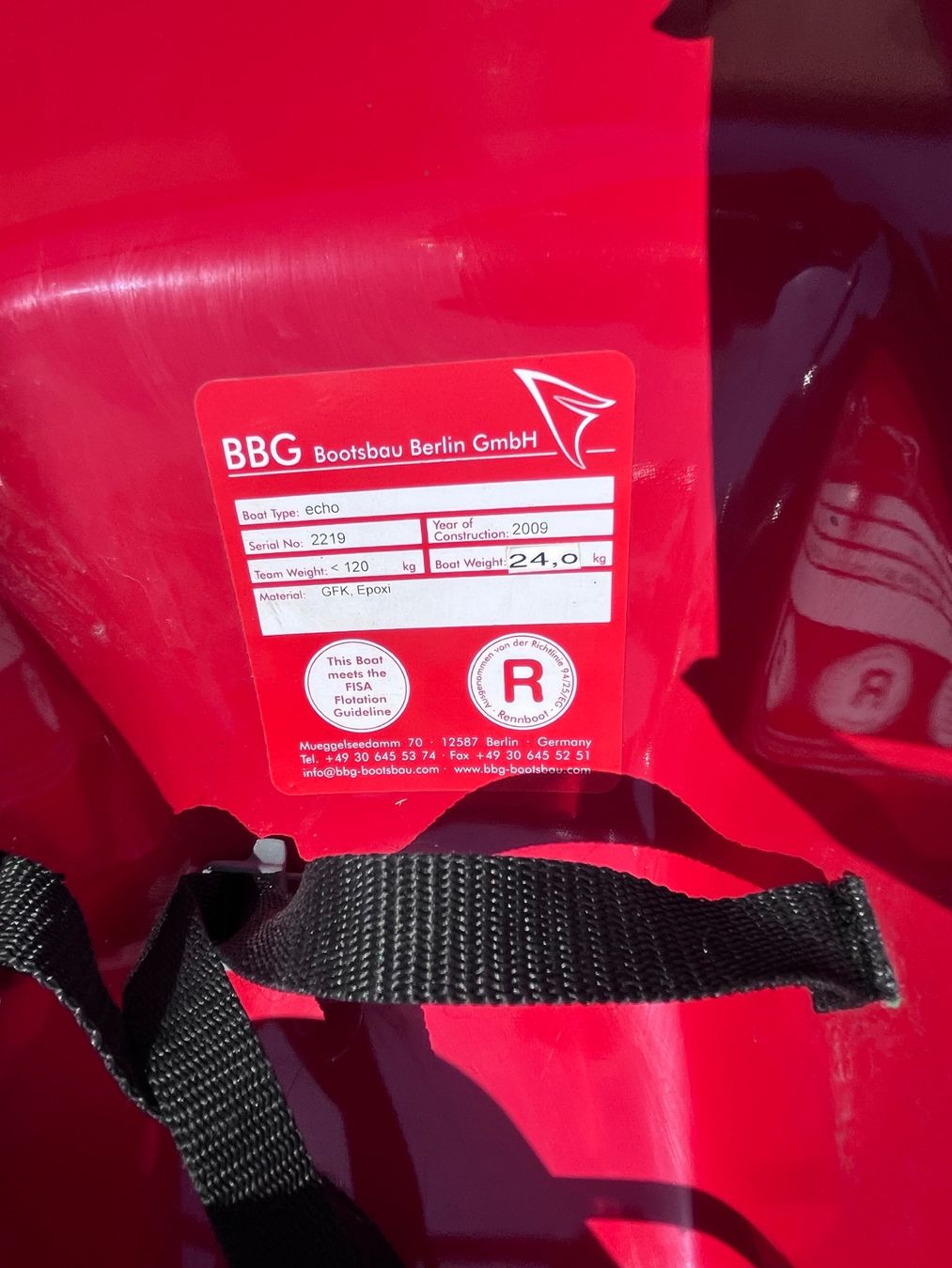 Boote: Einer-Ruderboot der Manufaktur BBG Typ ECHO – Gebraucht aus Zürich von aneme 4