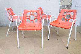 Original DDR Gartenstühle / Stapelstühle (Orange)