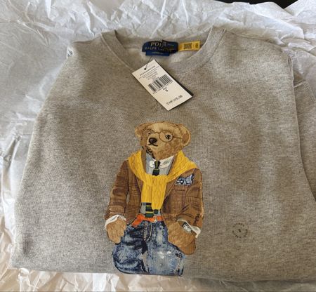Ralph Lauren Sweatshirt Polo Bear grau Grösse S