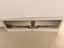 Michael Jordan Wings Poster Rare Framed, 1989 Nike Promo