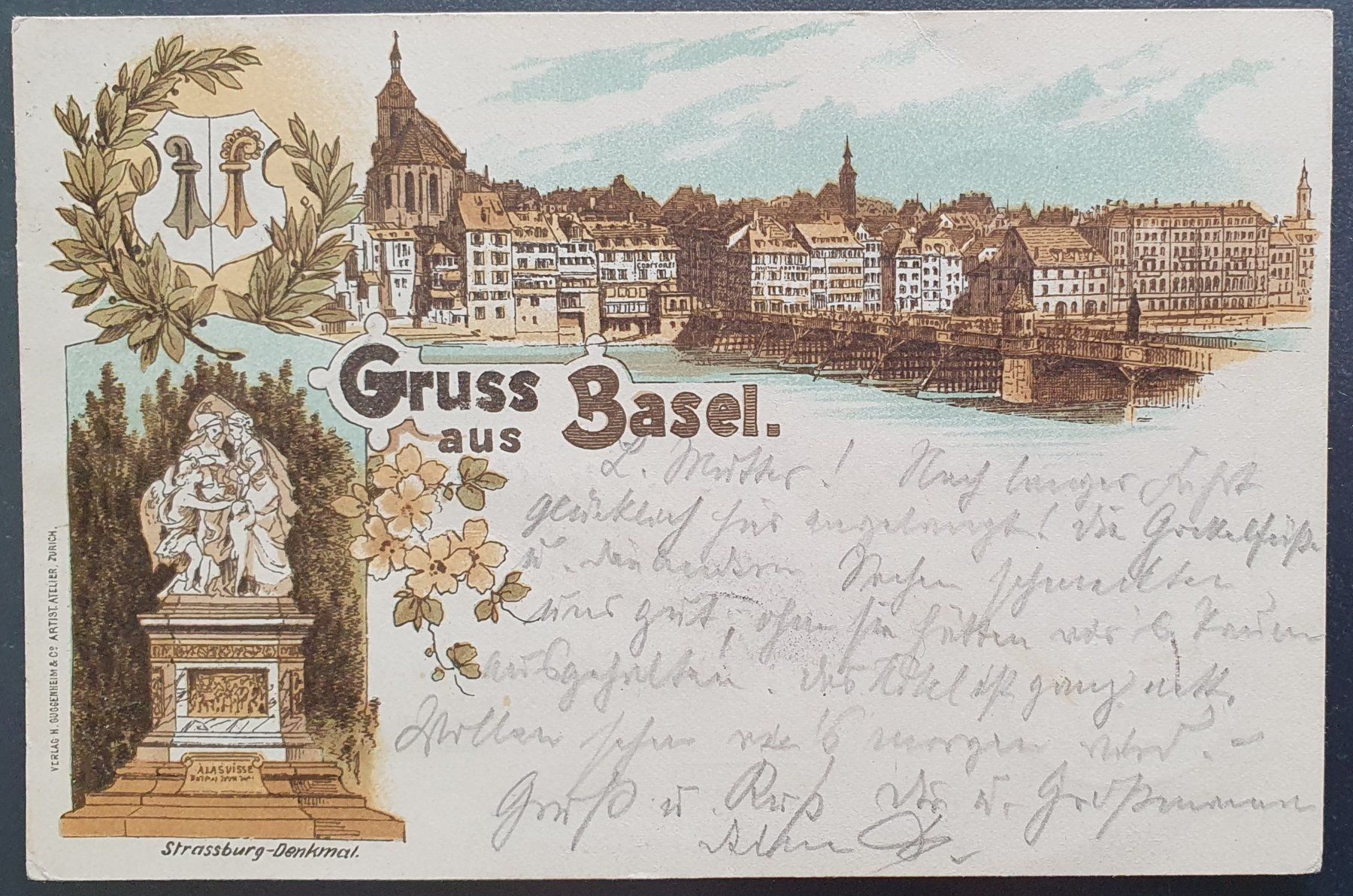 Ansichtskarten: Gruss aus Basel 1897 – Gebraucht aus Kreuzlingen von Rschweiz1