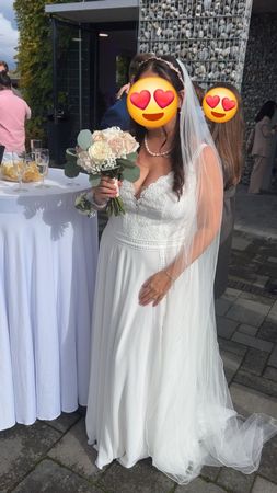 Wunderschönes Hochzeitskleid + Schleier