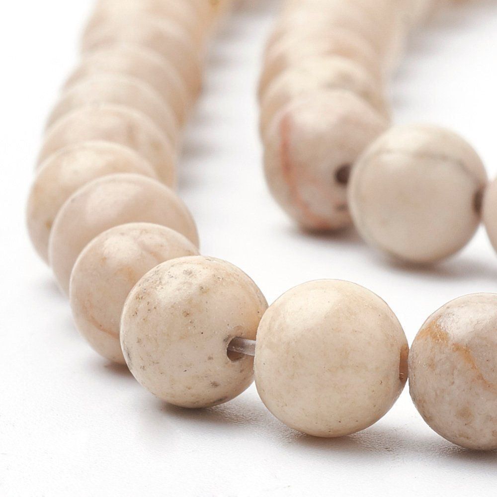 Fossili: Fossil Perlen natur 8mm 1 Strang – Nuovo (secondo la descrizione) da Alpnachstad venduto da perlengaby