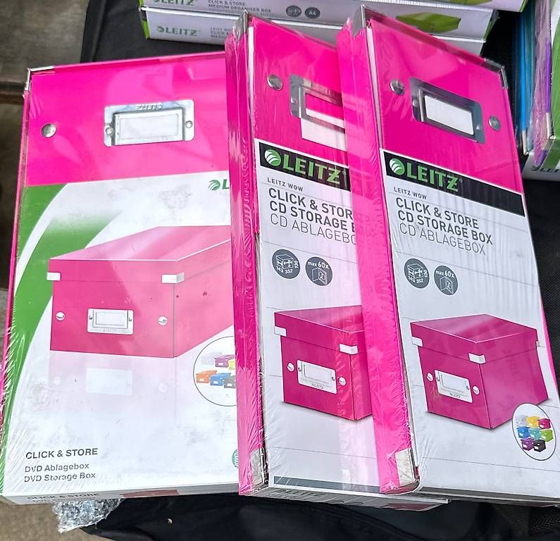 Behälter & Ähnliches: 3 Stk. Leitz Ablageboxen in pink – Neu und originalverpackt aus Necker von liq24