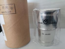 25 Jahre SMUV Zürich Züri Jubiläums Zinnbecher Zinn