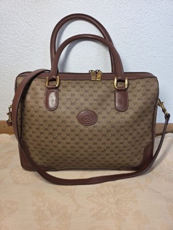 Vintage Gucci Handtasche monogramm braun gut erhalten 👜