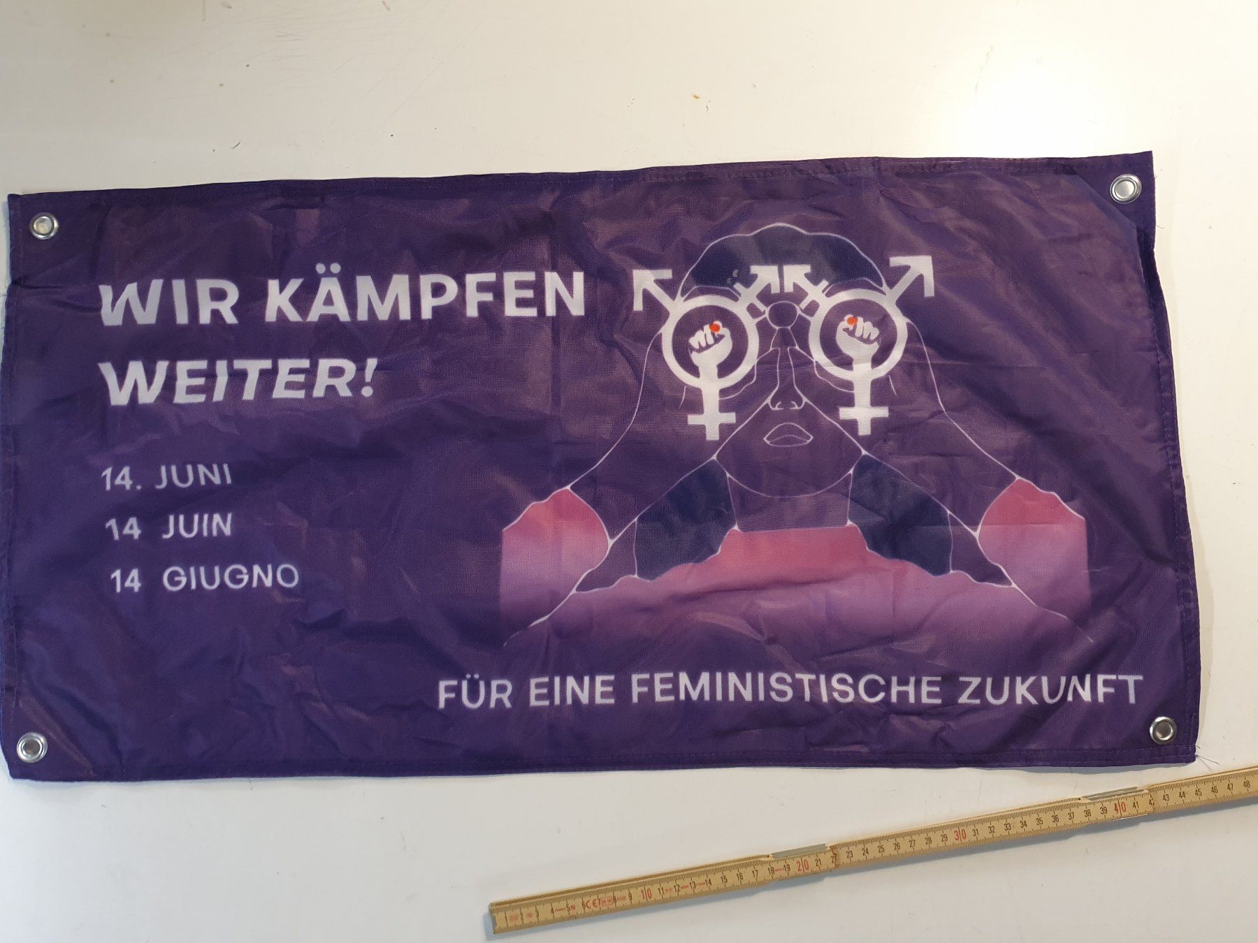 Bandiere: Feministinnenenflagge 77 x40 – Usato da Zürich venduto da loosebone