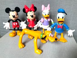 🔴 5 Disney Biege-Gummifiguren Mickey Donald – 80er Jahre 🔵