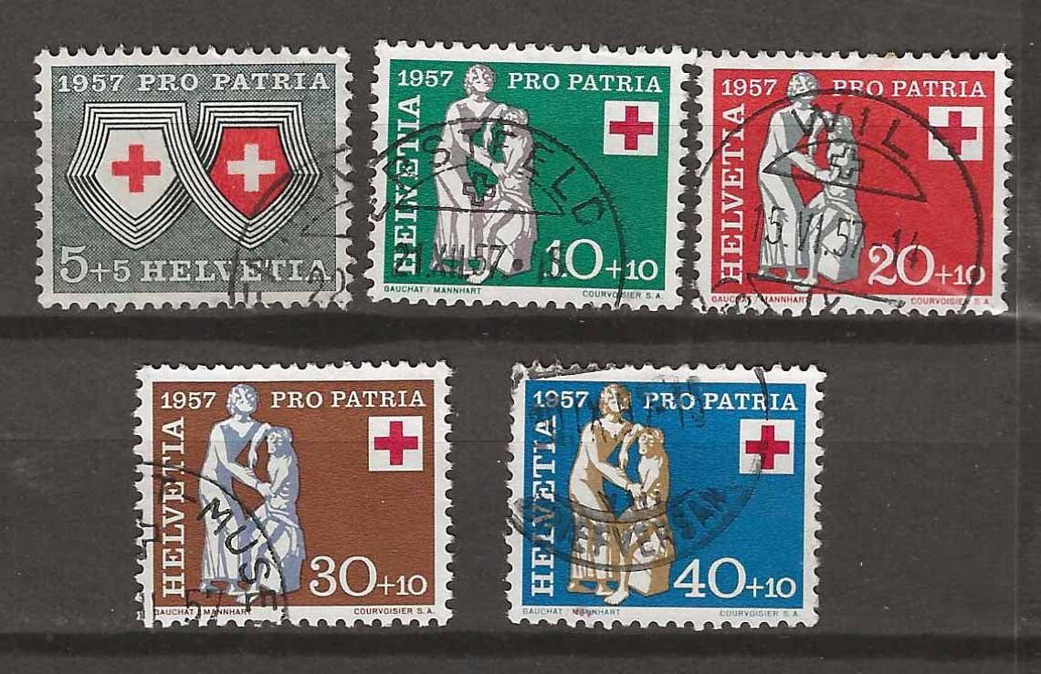 Tutti i francobolli: PP057 - Pro Patria 1957 obl. – Usato da Trélex venduto da Phil_Albert