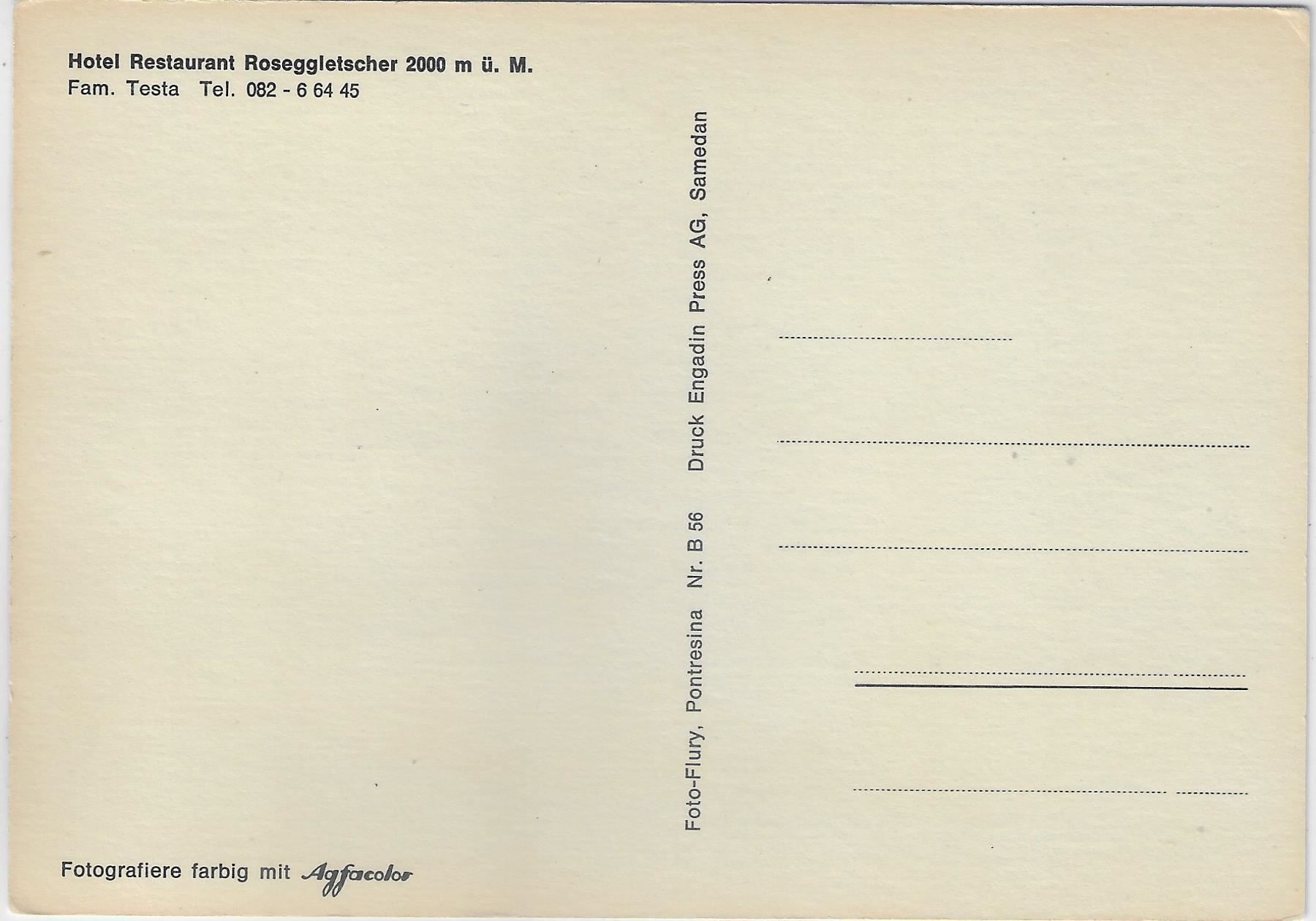 Cartoline postali: Hotel Restaurant Roseggletscher – Antico da Ettingen venduto da Kartenplanet 1