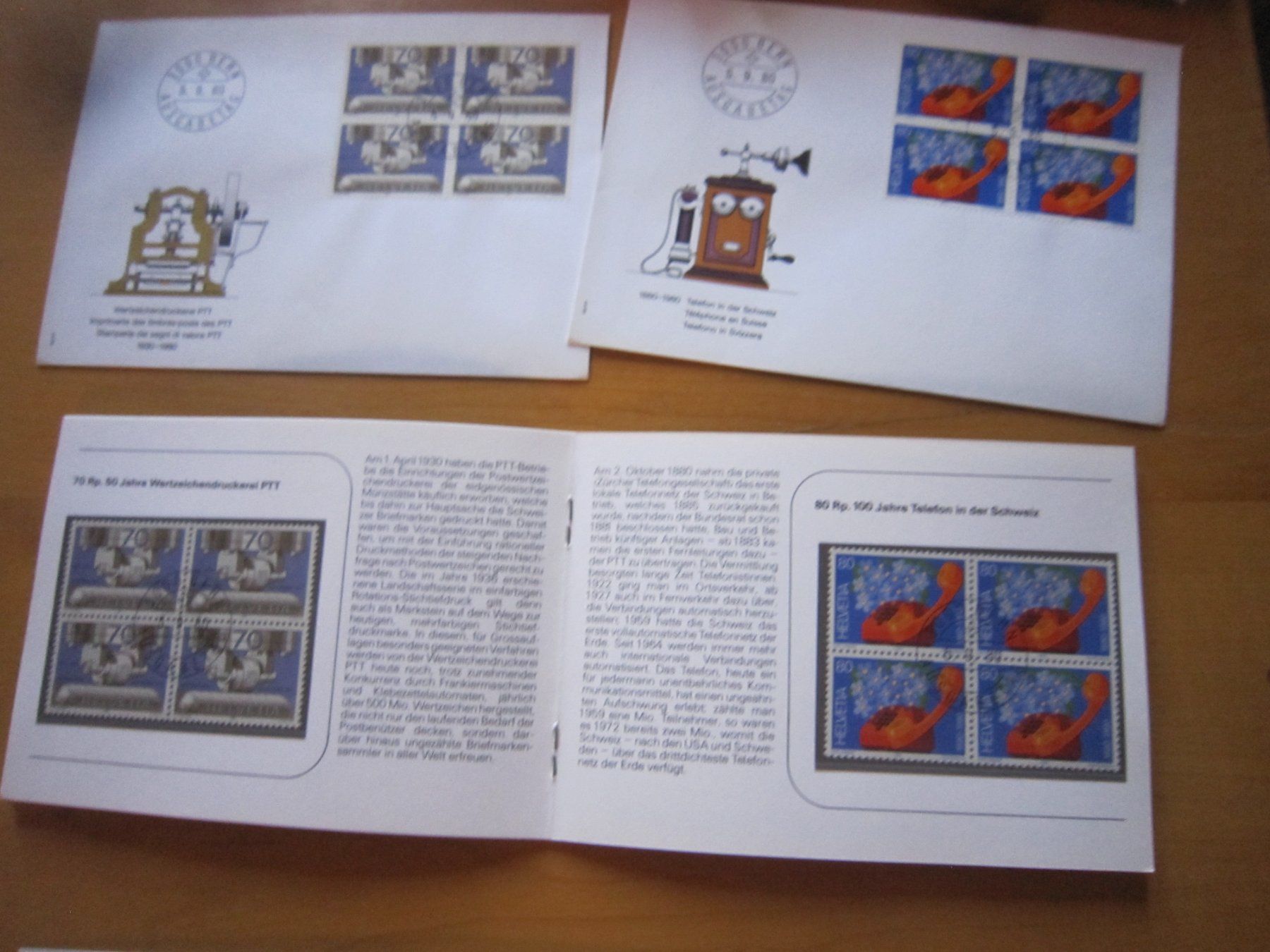 Alle Briefmarken: 1980 Serie einzeln und 4er und Büchlein FDC – Gebraucht aus Gordola von Polentaefung 3