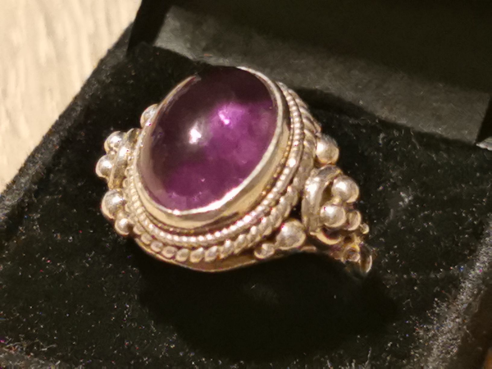 Anelli: Damen Silber 925 Ring mit Amethyst Cabochon. – Nuovo (secondo la descrizione) da Schlieren venduto da vlalif 5