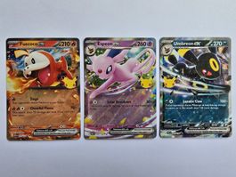 Pokémon Umbreon Espeon Fuecoco ex 30th Celebration EN 🇬🇧
