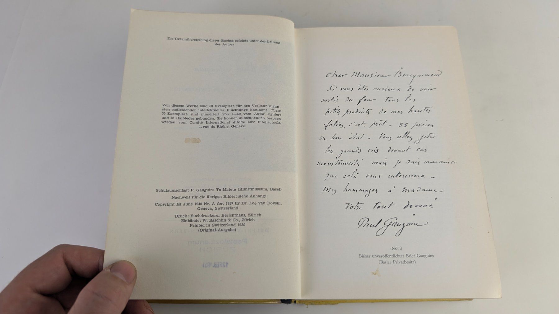 Bücher: Paul Gauguin oder die Flucht vor der Zivilisation 1950 – Gebraucht aus Zürich von 1.Simon 5