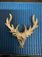 Geweih Kopf Hirsch 8 Stk. silberfarben Bastelmaterial Deko
