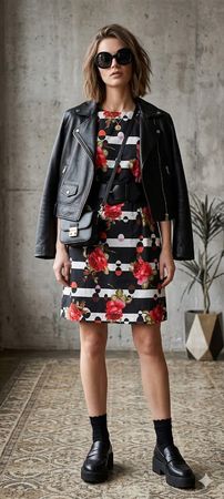 SUSANNE BISOVSKY Kleid Karla Nr.06 Rosen 100% Baumwolle Gr.S