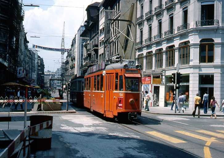 Foto & Immagini: DIA Genève Tram 724 1975 (S) – Usato da Emmenbrücke venduto da schneeturm