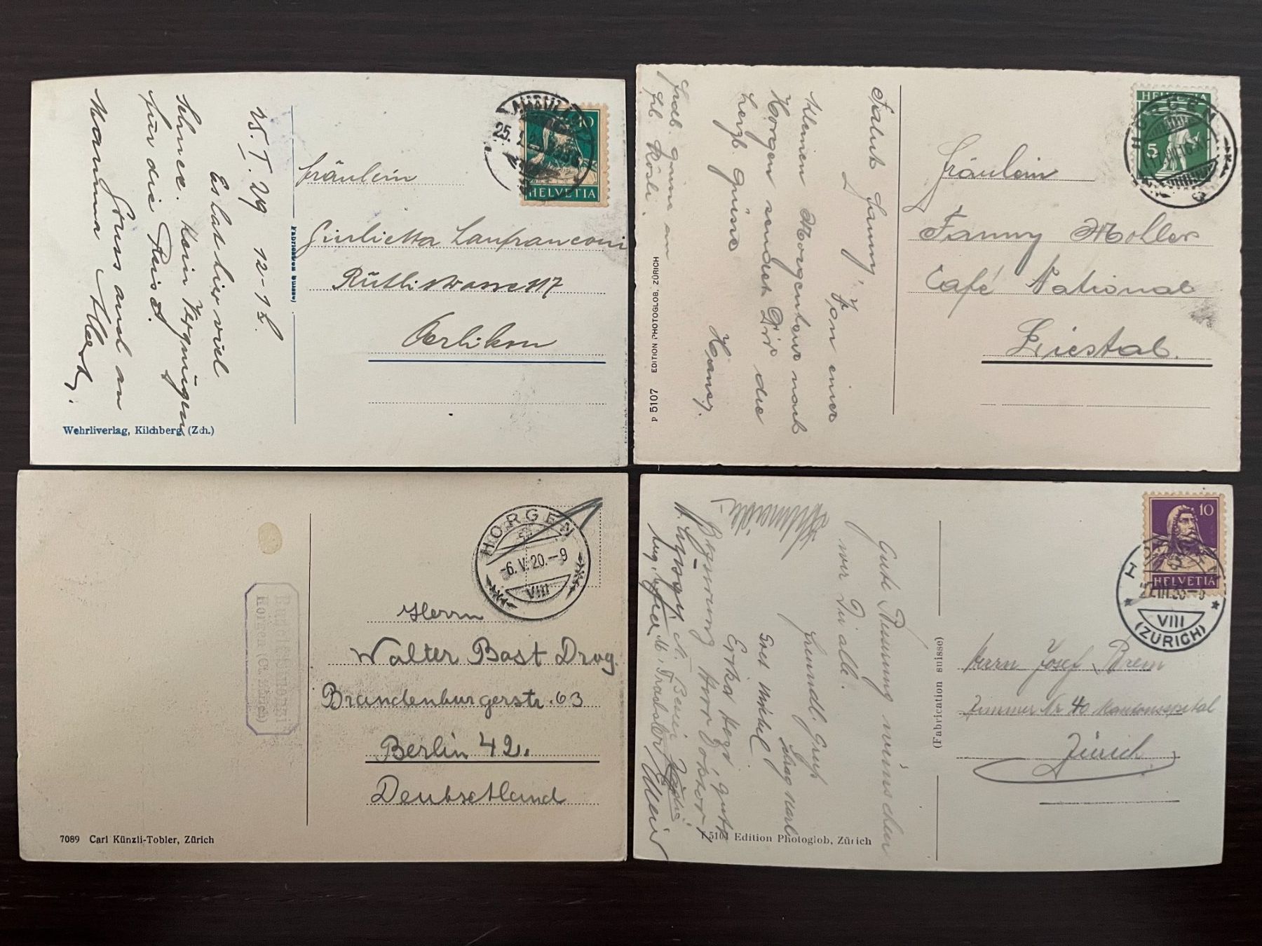 Cartoline postali: HORGEN Ortsansicht / Ortspartie, 19 Ansichtskarten – Usato da Wald ZH venduto da TLILEF 4