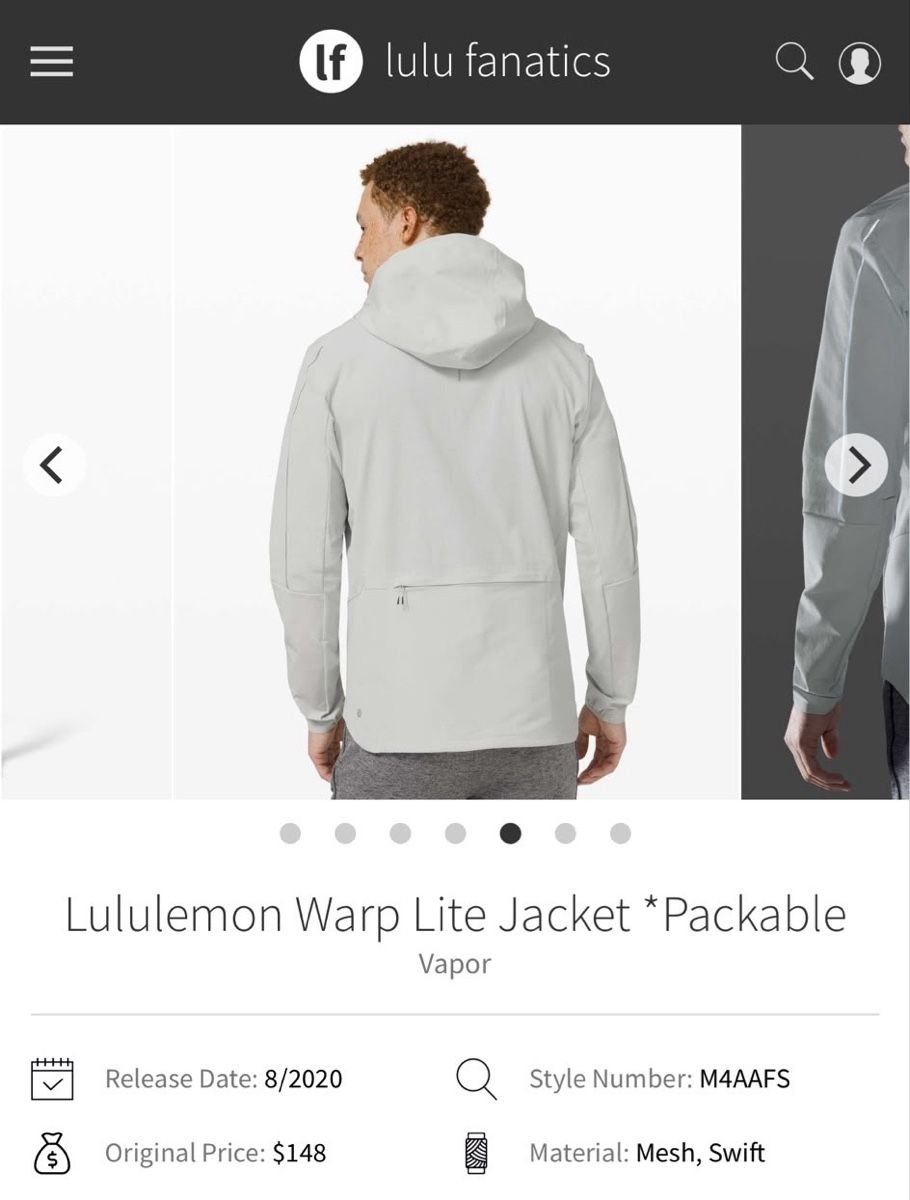 Lululemon Jacken: Lululemon Jacket Packable Vapor Swift Hooded, size M – Gebraucht aus Andermatt von stark19