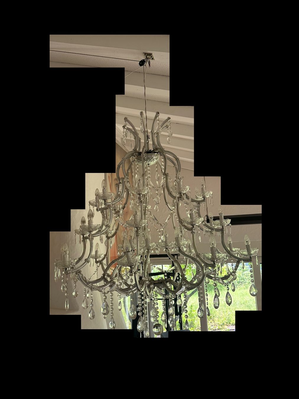 Lampadari & plafoniere: Grosser Kronleuchter mit Kristall-Optik – Usato da Zürich venduto da art_2j7h 1